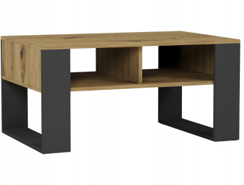 Fraire Mobilier Masuta cafea raft bancuta A-6 90x58x53cm artisan mix antracyt 