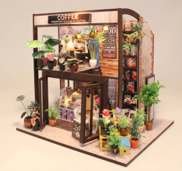 Casa in miniatura 3D Coffee house DIY 18x20x19.7cm 