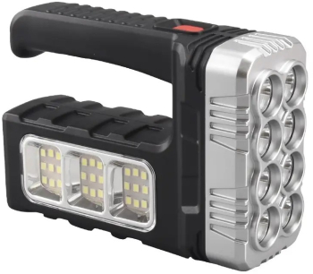 Lanterna de Mana Reincarcabila MRG M7001A1 35 LED XPE Incarcare USB cu Acumulator cu Panou Solar Functie PowerBank pentru Camping 