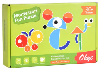 Puzzle de tip tangram Montessori 69 piese - Copie 