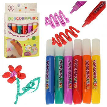 Set carioca magica cu efect popcorn 3D 6 carioci 13 5 x 8 5 x 1 5 cm 