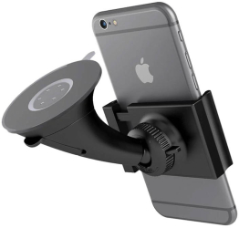 Suport universal pentru masina pentru smartphone pentru fereastra cu ventuza negru 