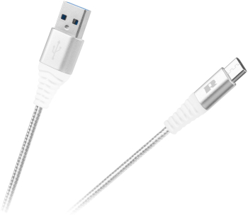 Cablu USB - USB tip C Rebel 50 cm alb