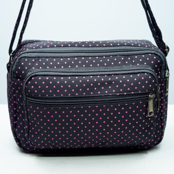 Geanta de umar mica pentru femei neagra/violet 