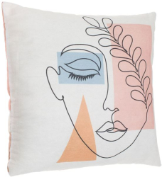 Perna Decorativa cu Model Abstract Fete 40x40cm 