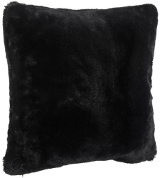 Perna Decorativa din Imitatie de Blana Neagra 40x40cm 