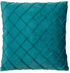 Perna Decorativa Petrol Velvet cu Romburi 45x45cm 