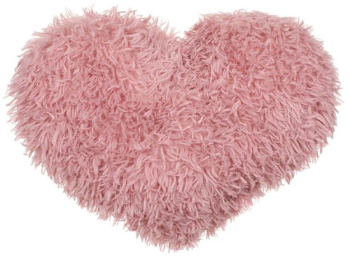 Perna Decorativa Shaggy Inima Dusty Pink 44x39cm 