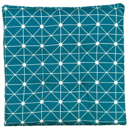 Perna pentru Scaun din Bumbac Petrol cu Forme Geometrice 40x40cm 
