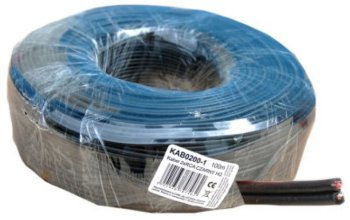 Cablu RCA Cabletech HQ 2 fire rola 100 m negru