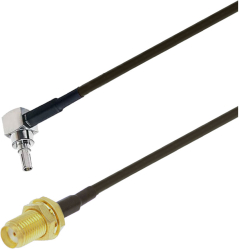 Cablu adaptor RF pigtail CRC9 male SMA female 2m pentru conectare modem la antena GSM 3G 4G GPS WIFI LORA 
