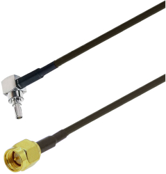 Cablu adaptor RF pigtail CRC9 male SMA male 30cm pentru conectare modem la antena GSM 3G 4G GPS WIFI LORA 