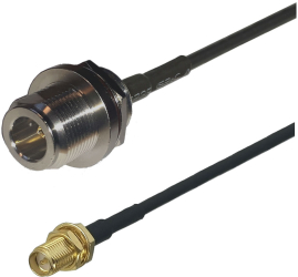 Cablu coaxial RF pigtail RPSMA female N female 2m pentru prelungire cablu antena GSM 3G 4G GPS WIFI LORA 