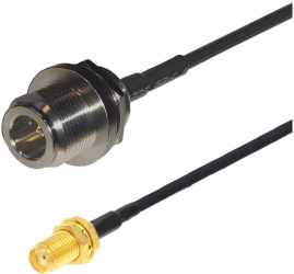 Cablu coaxial RF pigtail SMA female N female 2m pentru prelungire cablu antena GSM 3G 4G GPS WIFI LORA 