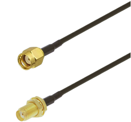 Cablu coaxial RF pigtail SMA female RPSMA male 50cm pentru prelungire cablu antena GSM 3G 4G GPS WIFI LORA 