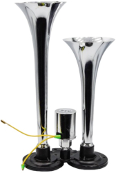 Claxon Air Horn 2 goarne si electrovalva metalice 12V 