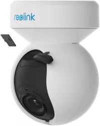 Pachet camera de supraveghere cu Card MicroSD 64 GB Reolink E1 Outdoor cu PTZ si WIFI rezolutie de 5MP Super HD 