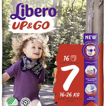 Scutece chilotel Libero Up&Go Unisex 7 XL Plus 16-26 kg 16 buc 