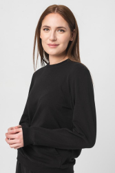 BLUZA COTON CASUAL FEMEI BLACK-XS 