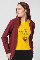HANORAC COTON CASUAL FEMEI BURGUNDY-XS 