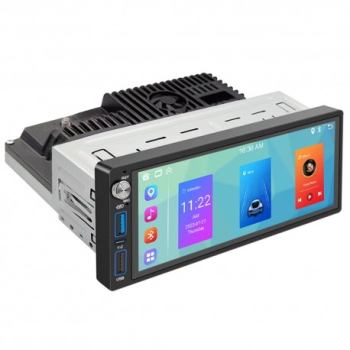 MP5 Player Auto Techstar® 6087 Ecran 6.86 Inch 1280x480P DC 12V Compatibil Apple Carplay/Android Auto Bl 