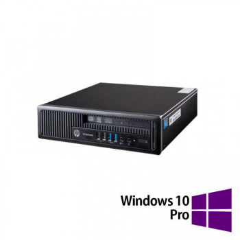 Calculator Refurbished HP EliteDesk 800 G1 USDT Intel Core i5-4570S 2.90GHz 8GB DDR3 256GB SSD + Windows 10 Pro 