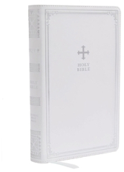 Nrsv Catholic Bible Gift Edition Leathersoft White Comfort Print Holy Bible - Catholic Bible Pre 