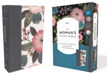 NIV the Woman s Study Bible Cloth Over Board Blue Floral Full-Color Receiving God s Truth for Bal 