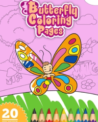 Cute Butterfly Coloring Book For Kids Easy and Cute Style Coloring Pages of Different Butterflies wi 