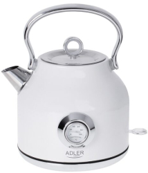 Fierbator electric cu termometru 1.7 l Inox Alb 2200 W Retro design 