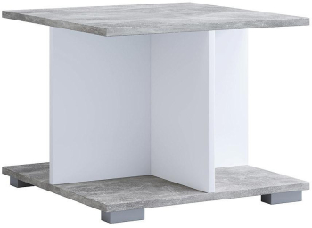 Masuta de cafea Sani Elana 1 50 x 50 x 37 cm Alb / Beton 