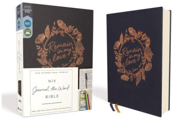 Niv Journal the Word Bible Cloth Over Board Navy Red Letter Edition Comfort Print Reflect Take 
