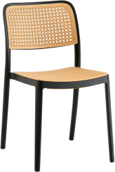 Scaun stivuibil negru / bej RAVID TIP 1 Sani 47 x 55 x 81 5 cm 