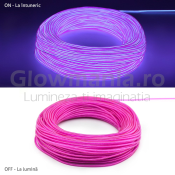 Fir electroluminescent neon flexibil el wire 5 mm culoare violet 