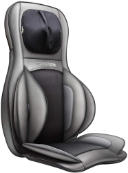 Husa de scaun pentru masaj Shiatsu 2D 3D cu incalzire vibratii compresie aer cu role masare gat umeri spate si coapse 
