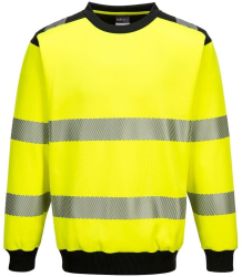 Bluza cu benzi reflectorizante din material moale la atingere - Portwest PW379 - galben/negru XXL 