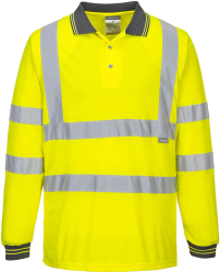 Bluza cu guler polo din tesatura respirabila - Portwest S277 - galben 4XL 