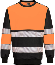 Bluza reflectorizanta din material durabil moale la atingere - Portwest PW376 - portocaliu/negru XXXL 