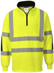 Bluza reflectorizanta in stil rugby material confortabil si durabil - Portwest B308 - galben XXL