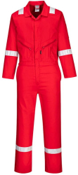 Combinezon din bumbac benzi reflectorizante - Portwest C814 - rosu M 
