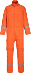 Combinezon ignifug si antistatic cu panouri elastice ventilatie la spate - Portwest FR501 - portocaliu M 