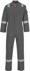 Combinezon ignifug si antistatic subtire si usor din bumbac - Portwest Bizflame Plus FR21 - gri S 