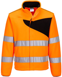 Fleece reflectorizant nemetalic si usor din material anti-scamosare - Portwest PW274 - portocaliu/negru XL 