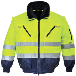 Jacheta 3-in-1 pilot de iarna - Portwest PJ50 - galben/bleumarin XXXL 