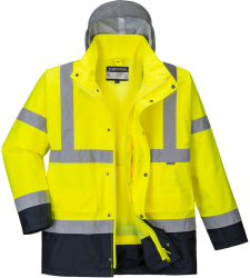 Jacheta 4-in-1 impermeabila vesta termica inclusa - Portwest S471 - galben/bleumarin M 