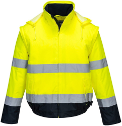 Jacheta reflectorizanta 2-in-1 impermeabila pentru iarna - Portwest C464 - galben/bleumarin M 