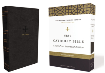 Nrsv Catholic Bible Standard Large Print Leathersoft Black Comfort Print Holy Bible - Catholic B 