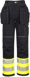 Pantaloni de lucru cu buzunare Holster - Portwest PW307 - galben/negru 48 32 inch 