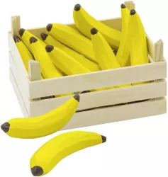 Banane din lemn in ladita