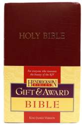 Gift Award Bible-KJV - Hendrickson Publishers Manufacture 
